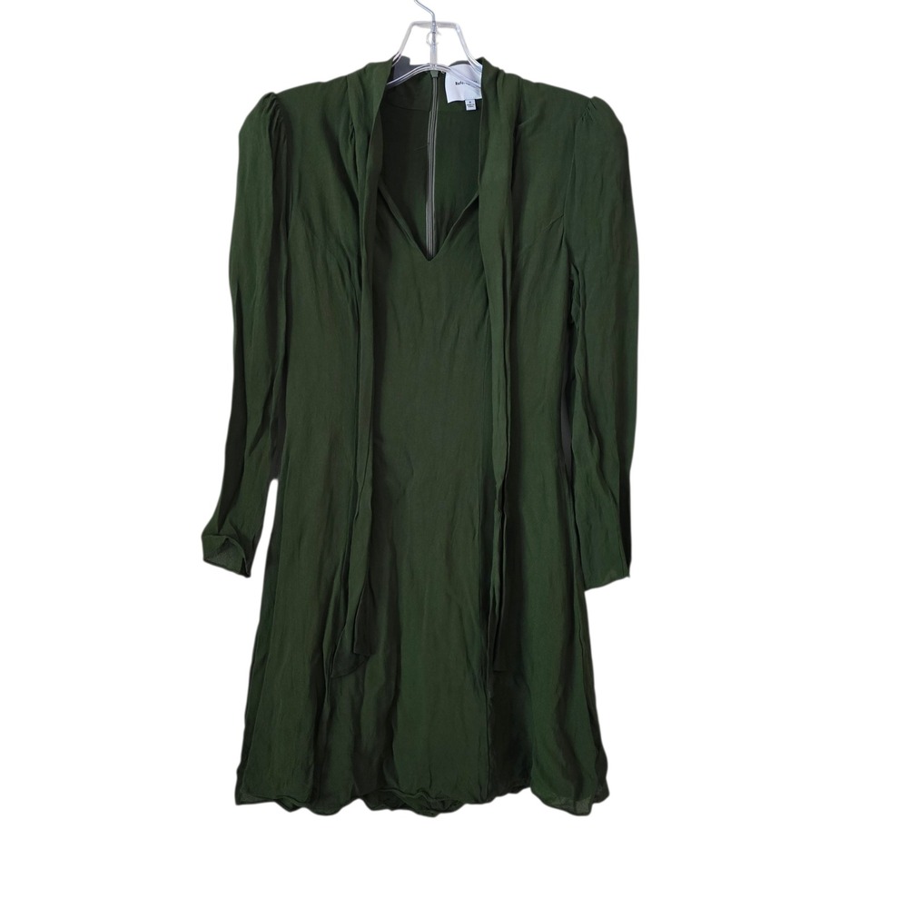 REFORMATION womens long‎ sleeve green mini dress size 6